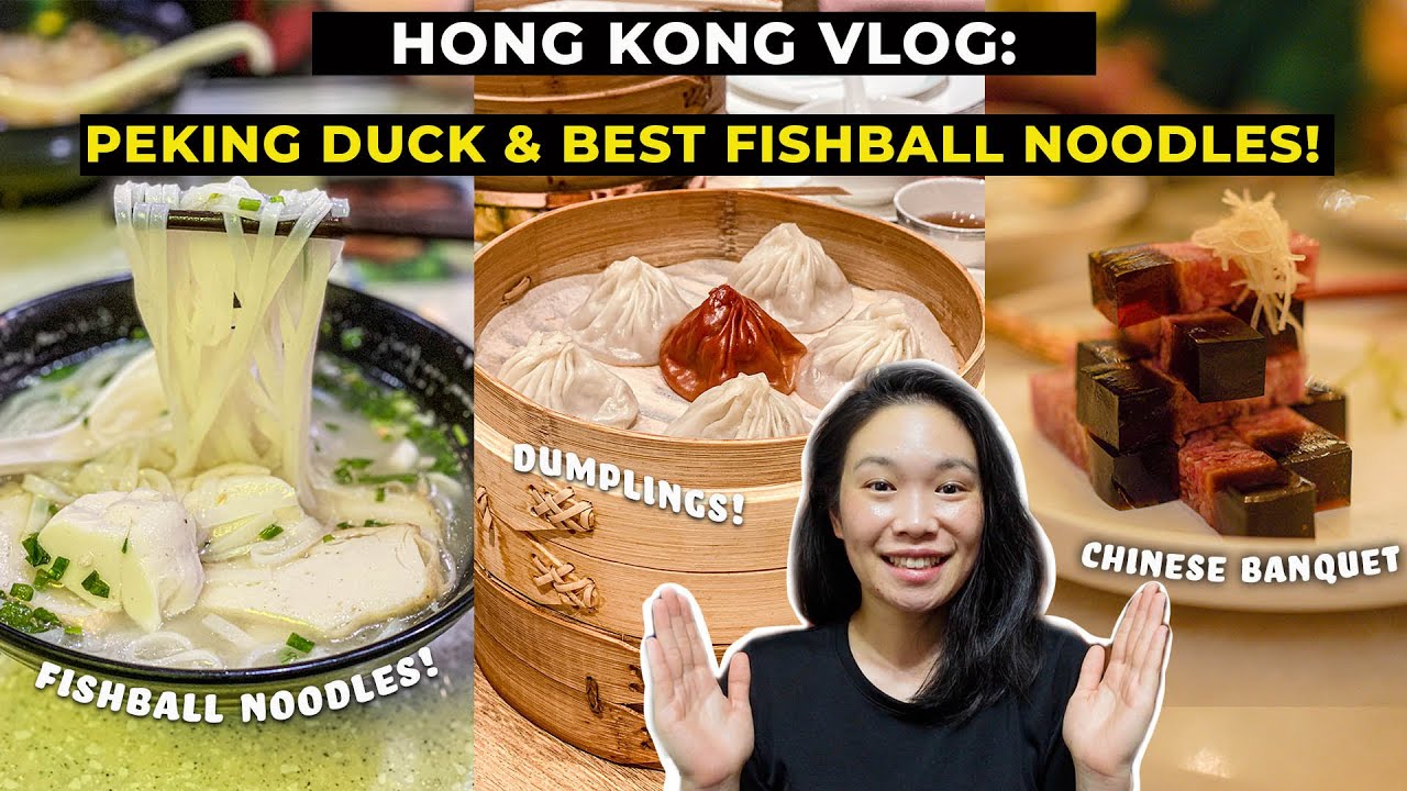 Hong Kong Weekly Vlog: Peking Duck Pancakes, Best Fishball Noodle Soup &  fighting humidity! 香港Vlog 