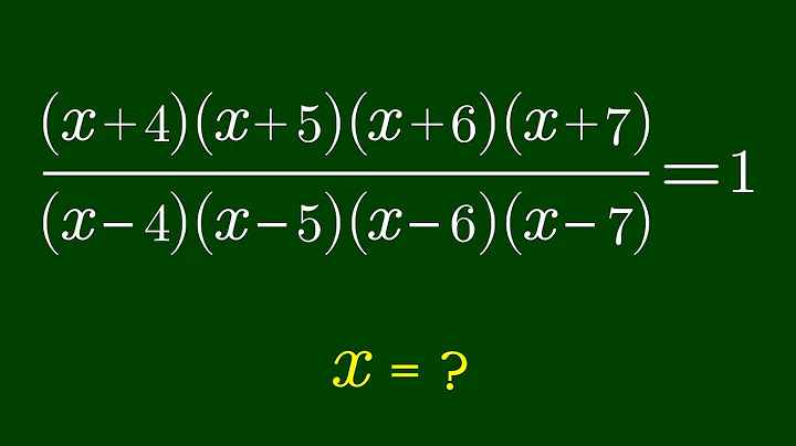 A Nice Algebra Problem | Math Olympiad I Can you solve for x=?