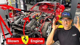 TWIN TURBOS DESTROY $82,899.00 FERRARI V12 ENGINE…. Part 2