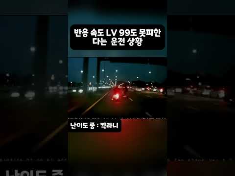 반응 속도 레벨 99도 못피한다는 운전 상황