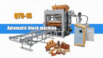 QT5 15 automatic concrete block machine solid hollow block machine making curbstone