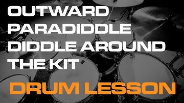 free drum lesson on Outward Paradiddle-diddle around the kit