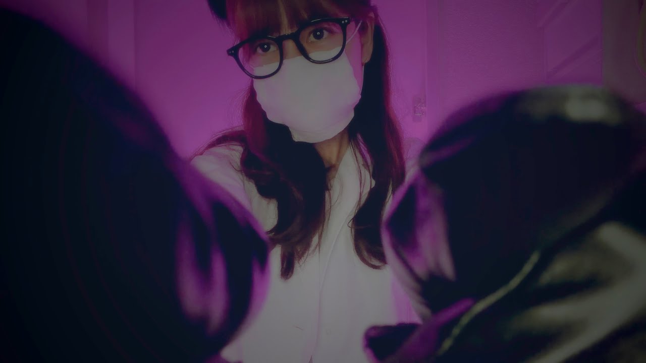 [ASMR] Уход за лицом для эффекта маленького лица 👐 Массаж лица в длинных кожаных перчатках