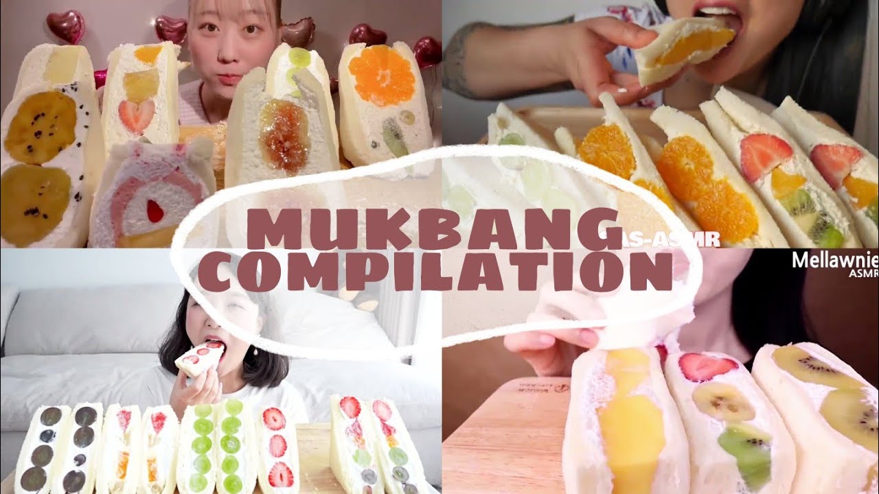 Fruit Sandwich ASMR [Mukbang Compilation]