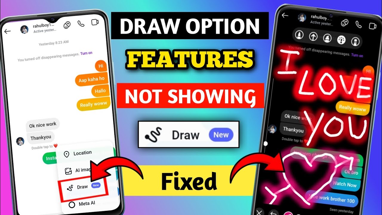 InstaPro Draw Features Explain | Instagram Draw Option Not Showing ...