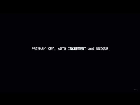 11. PRIMARY KEY, AUTO INCREMENT and UNIQUE - MySQL for beginners 2026