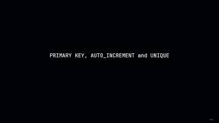 11. PRIMARY KEY, AUTO INCREMENT and UNIQUE - MySQL for beginners 2026
