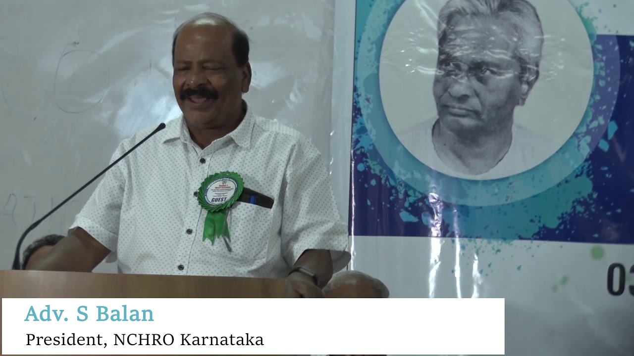 “VTR and Dalit-Bahujan Empowerment” & “2018 Mukundan C Menon Award” – Adv. S Balan Speech