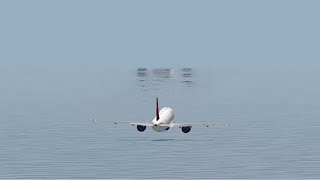 A320 Ditching in the ocean after dual engine failure | Emergency landing