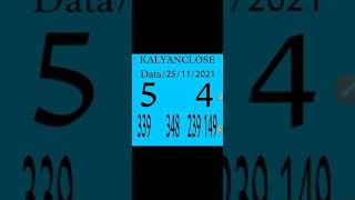 KALYAN MATKA MAIN BAZAR MATKA SINGLE CLOSE OPEN-25-11-2021 screenshot 5