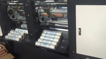 HSYX-450x2 high speed plastic Biodegradable bag on roll with core bag making machine