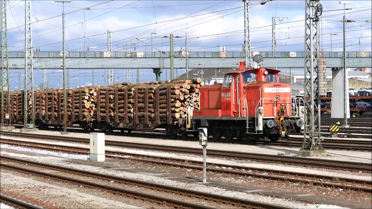 Personen- und Güterzüge im Hauptbahnhof Ingolstadt