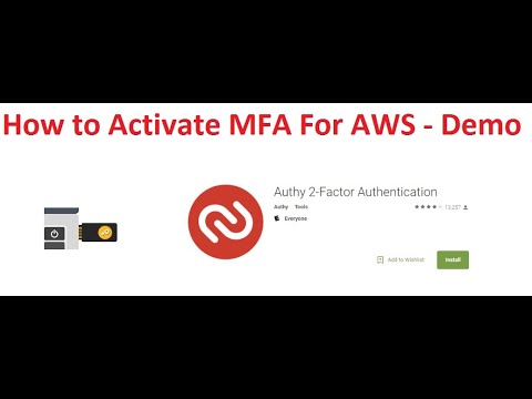 How to Activate MFA for AWS Account - YouTube