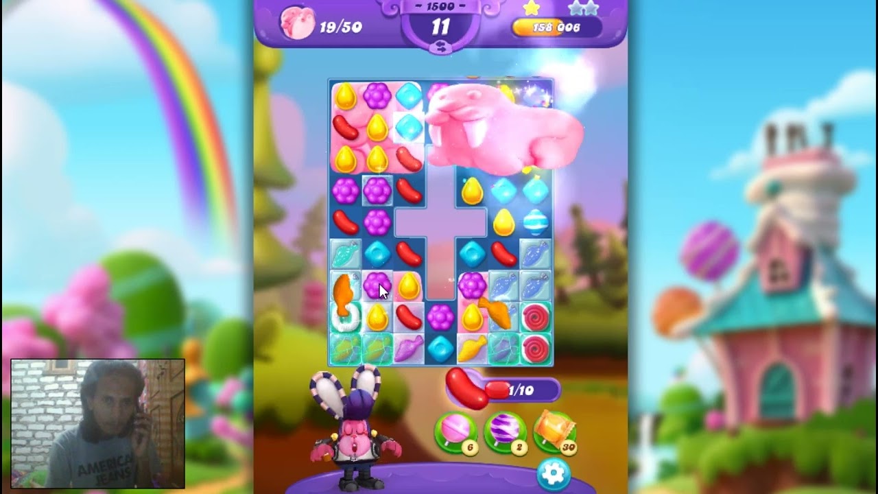 Candy Crush Friends Saga Level 1500 - 3 Stars , 14 Moves Completed