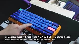 CAP Series (Choose A Poison) - Glorious Panda sound test on KBDFans 5 Degree
KBDFans 5 Degree Case:
AliExpress - https://s.click.aliexpress.com/e/_APEa05
Banggood - N/A
Gateron Stabs:
AliExpress - https://s.click.aliexpress.com/e/_9xZLiz
Banggood - https://www.banggood.com/custlink/vm3hLbVqJ6
Glorious Panda:
AliExpress - https://www.aliexpress.com/item/1005001678253507
Banggood - N/A
OR
Feker Panda:
AliExpress - https://s.click.aliexpress.com/e/_AcbcxL
Banggood - https://www.banggood.com/custlink/GDDhoQ5UCf
= = = = = = = = = = CAP Series (Choose A Poison) - Glorious Panda sound test on KBDFans 5 Degree