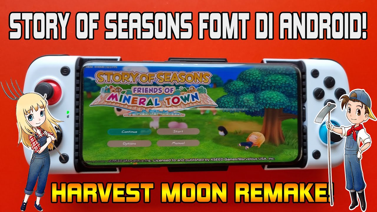 Cara Main Harvest Moon Remake / Story of Seasons Friends of Mineral Town Mobile Di Android!