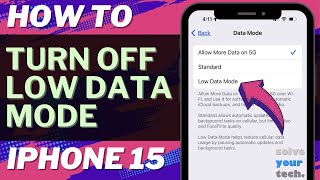 Famous How to Turn Off Low Data Mode on iPhone 15 Profile