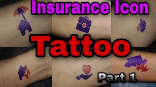 Insurance Icon making tattoo|| Insurance tattoo|| temporary tattoo art