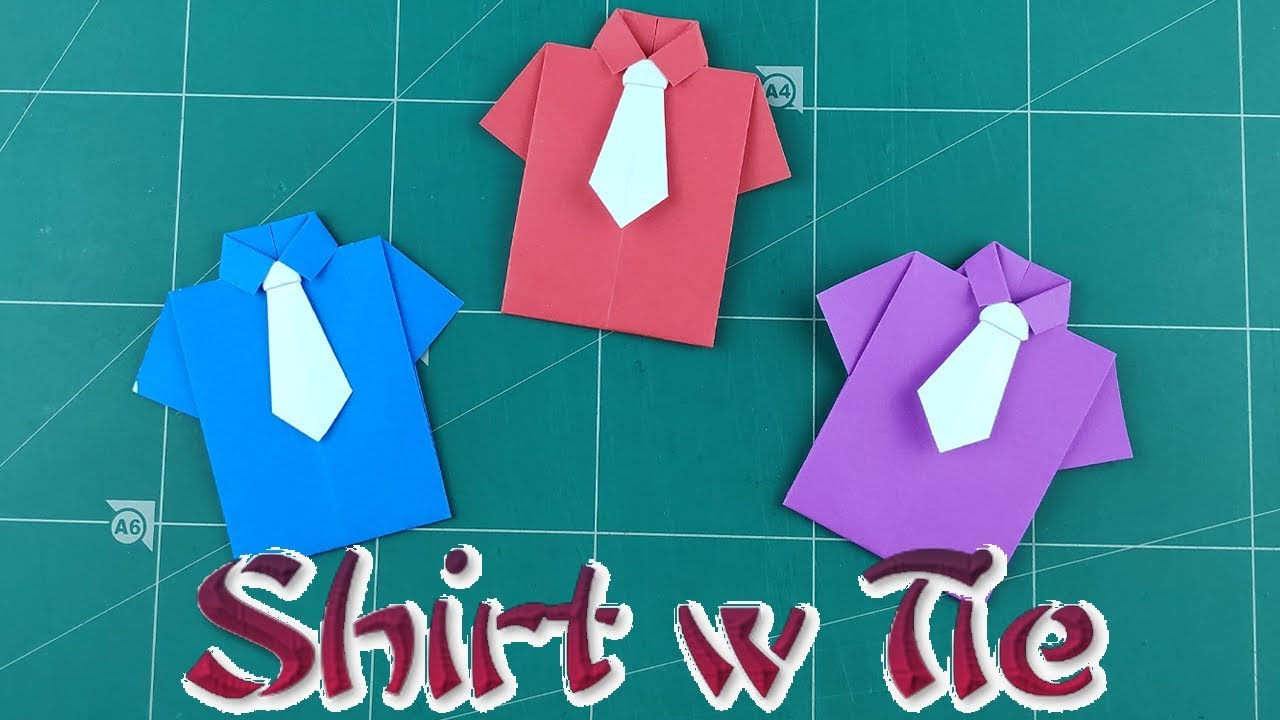 How to Make Paper Shirt and Tie | Easy Paper Crafts Origami T-Shirts ...