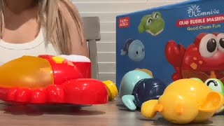 HOMNIVE Musical Crab Bath Bubble Maker Set Review