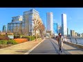 London Walk 2023 - Tower Bridge to Canary Wharf via Thames Riverside Path - 4K 60FPS