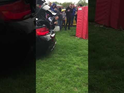 BMW shoots flames