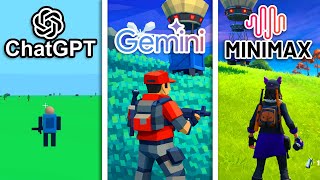 Chatgpt vs Gemini vs MiniMax Make Fortnite from Scratch 