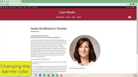 Changing the banner and accent colors in Wordpress