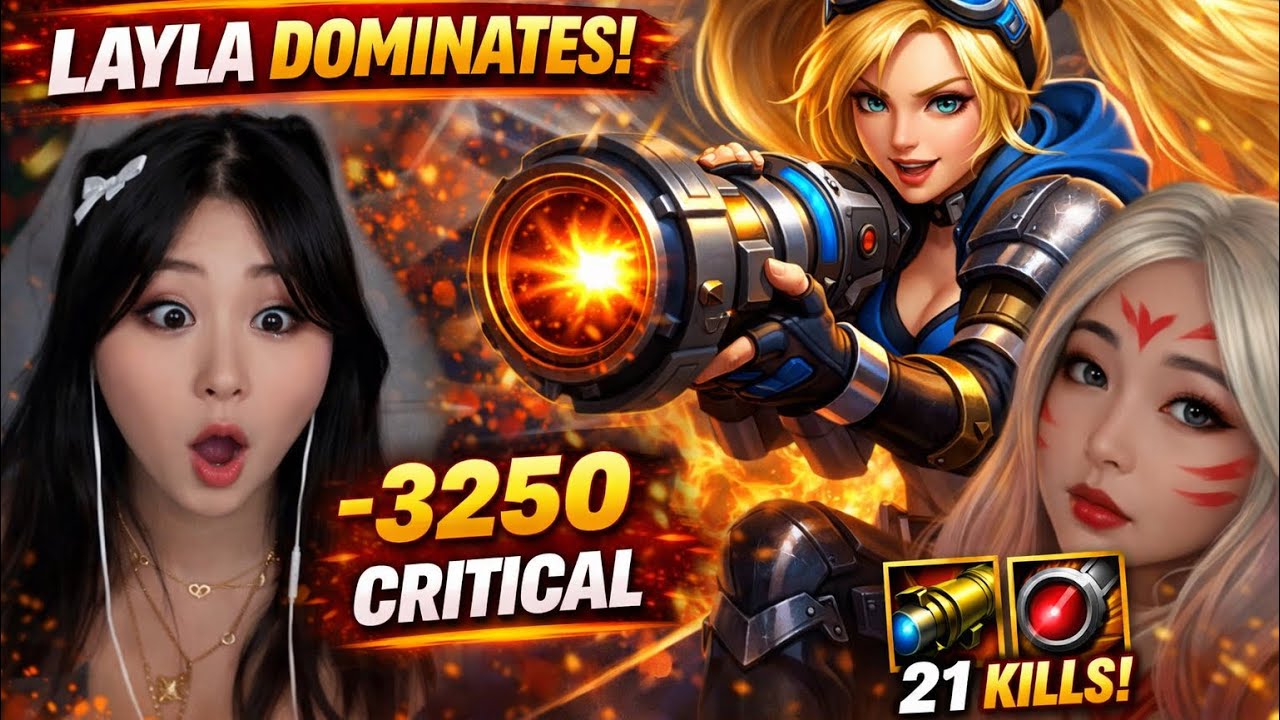 MLBB Gameplay With Layla 🔥 Insane Skills & Damage 💥HANAVOCADO Play MLBB ♥️