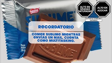 Recordatorio para disfrutar de un Sublime®  🍫💙
