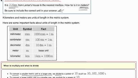 Metric distance conversion with decimal values.mov