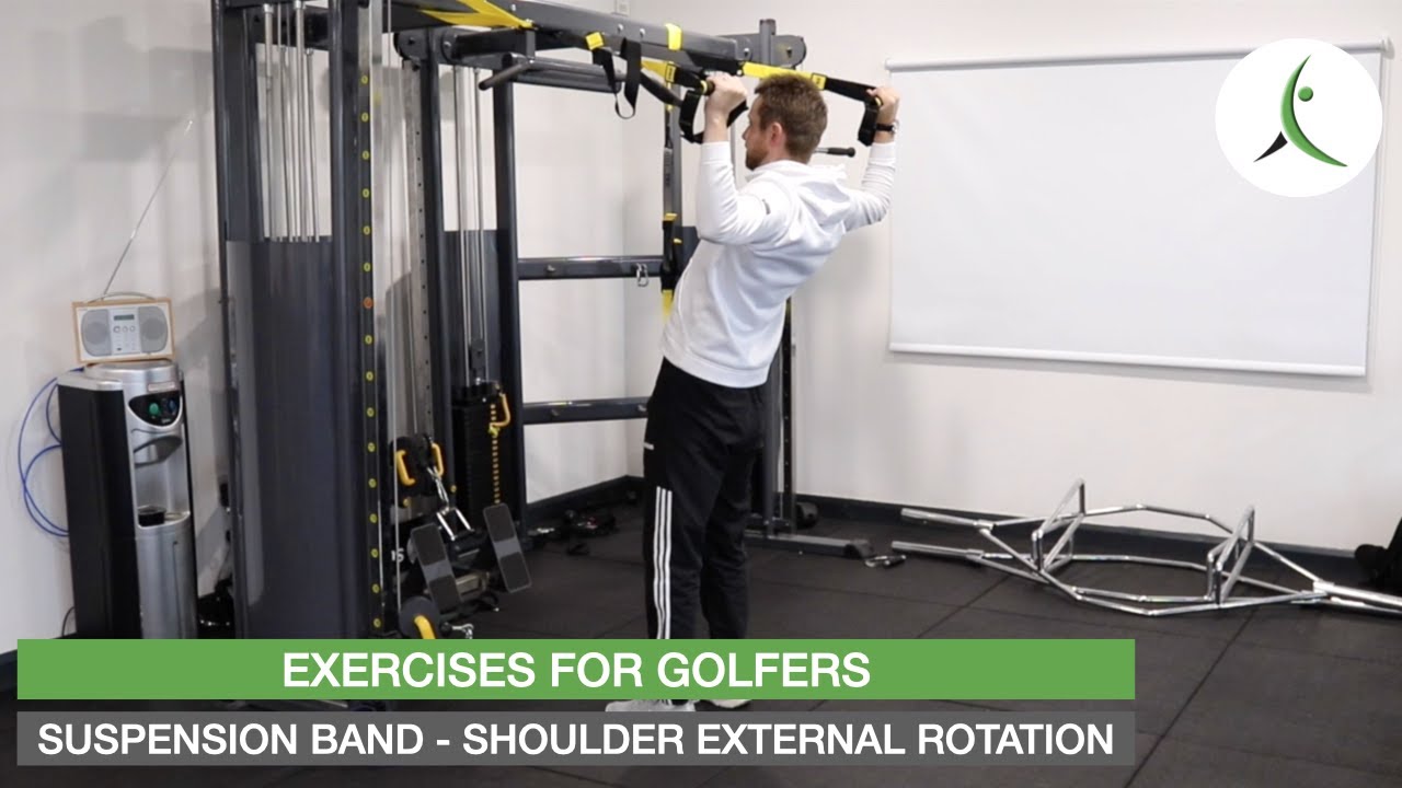 Suspension Band Standing Shoulder External Rotation - YouTube