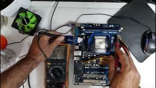 PLACA MÃE NÃO LIGA  MORTA SEM VOLTAGEM  no 3 VOLTS  NO POWER SW  defeito regulador da fonte 24pinos