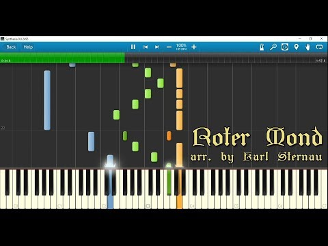 Roter Mond (Pfadfinderlied) piano arr. by Karl Sternau for 3 hands