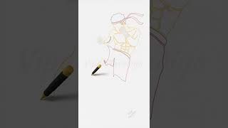 Muay Thai Kick Boxing Pose || Drawing #shorts