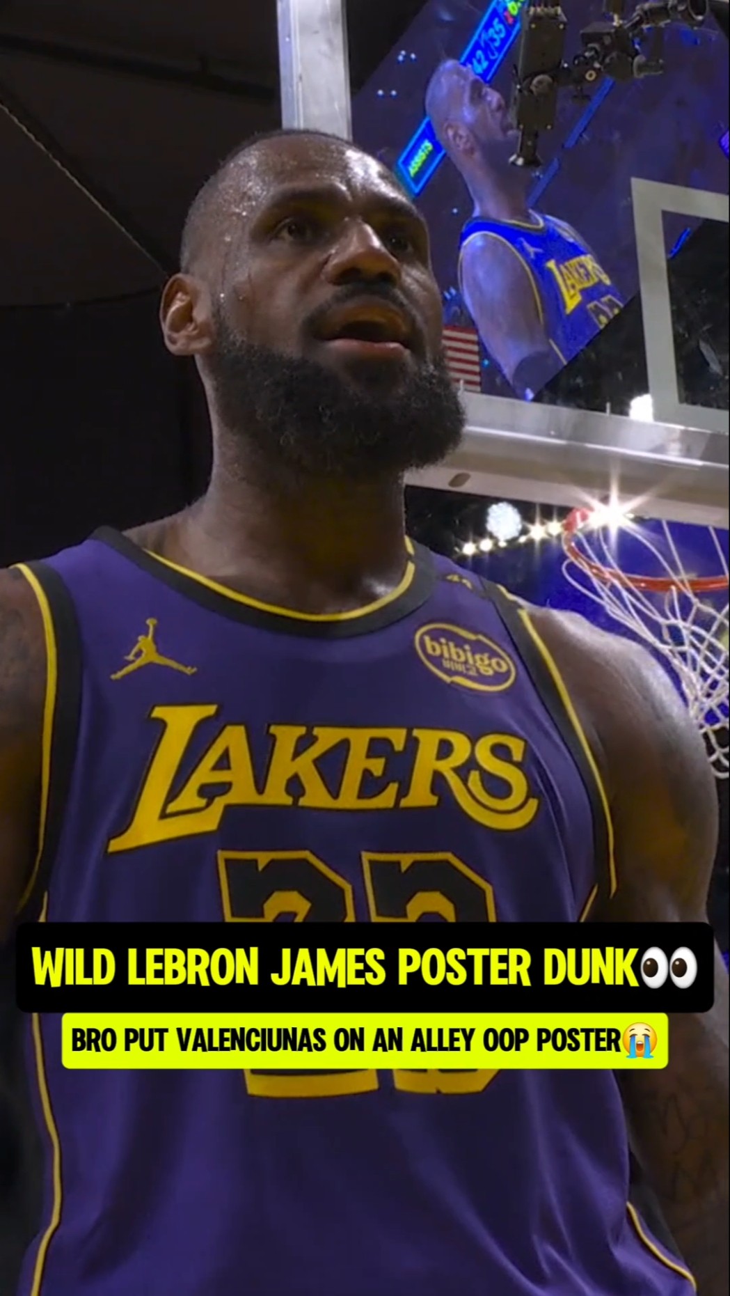 LeBron is 40 still Dunking on Centers?