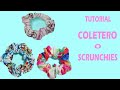 DIY Tutorial Como hacer un COLETERO de tela o SCRUNCHIES y aprovechar retales.