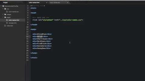 CSS Reference: Color Names