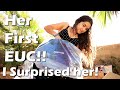 Her First Electric Unicycle! | InMotion V8F Unboxing | Vegas EUC