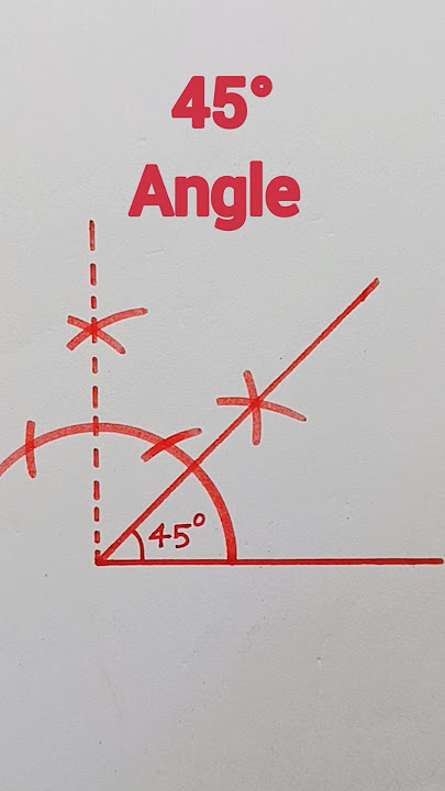 How To Construct 45 Degree Angle with Compass #trendingshorts  #shorts #ytshorts #short