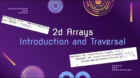 Java 2d Arrays in 12 minutes!