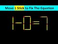 Matchstick puzzle  move stick to fix the equation matchstickpuzzle  matchstickriddles iqtest