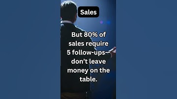 #shorts Sales: 80% of sales require 5 follow-ups #ScaleUp