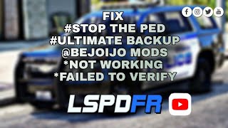 How to Fix Stop the Ped and ultimate Backup |Bejoijo Mods |GTA 5 |Failed to verify |Not Working