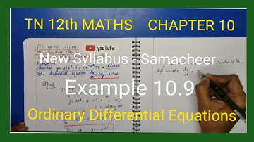 Class 12 | Chapter 10 Example 10.9  | Tamilnadu New Syllabus | vrrmathstuition |
