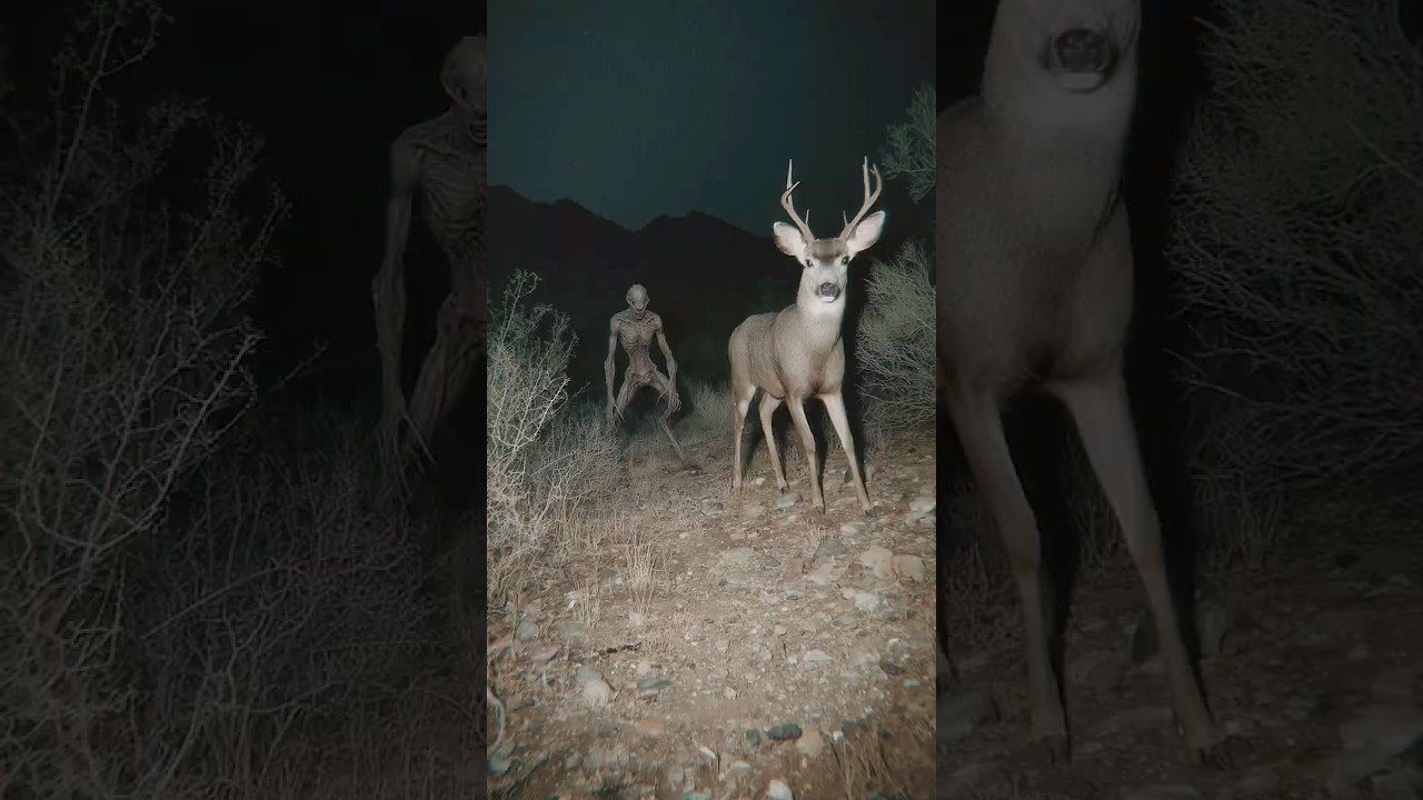 Hunting Camera Films Strange Humanoid Following Deer in Arizona Desert