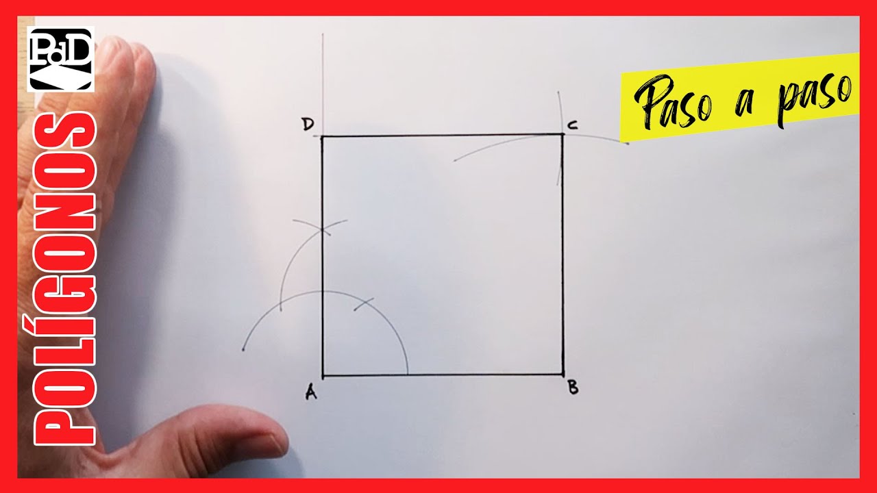 Cómo Hacer Un Cuadrado Cómo dibujar un Cuadrado a partir de la Medida del Lado. Polígonos sobre  Papel Paso a Paso - YouTube
