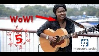 Give Me a Job Sherika Sherard Street Performers song with lyrics great music acoustic guitar