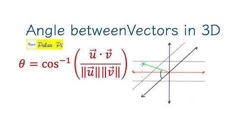 Angle Between two Vectors in 3D (3 dimensions)