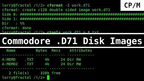 Transferring Files to and from CP/M .D71 Disk Images Using ctools